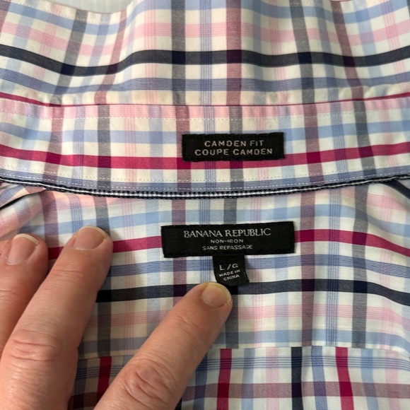 Banana Republic, Men's Multicolor Striped Shirt, Large - Picture 3 of 6